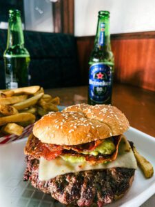 Fiesta Burger Fries and a Heineken 0 at The Original Hamburger Works in Phoenix