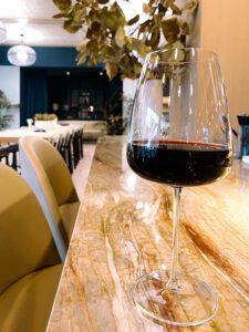 Happy hour wine at Hearsay, in Phoenix, Arizona.