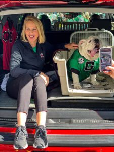 Hairy Dawg the University of Georgia mascot.