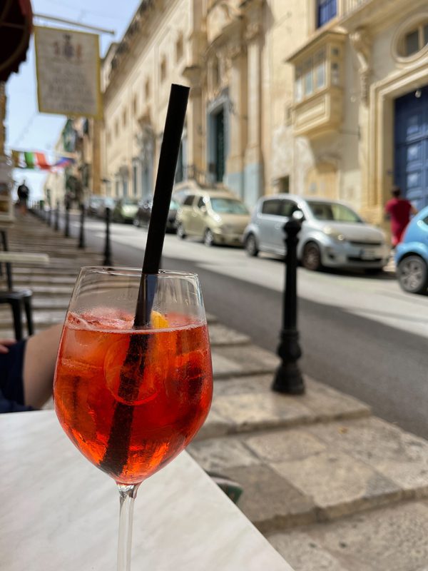 Apreol Spritz in Valletta