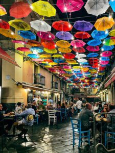 Night time dining in Catania