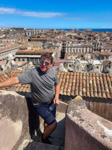 The view from the to of Chisea di San Giuliana in Catania