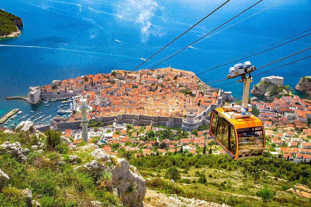 Looking down on Dubrovnik, Croatia