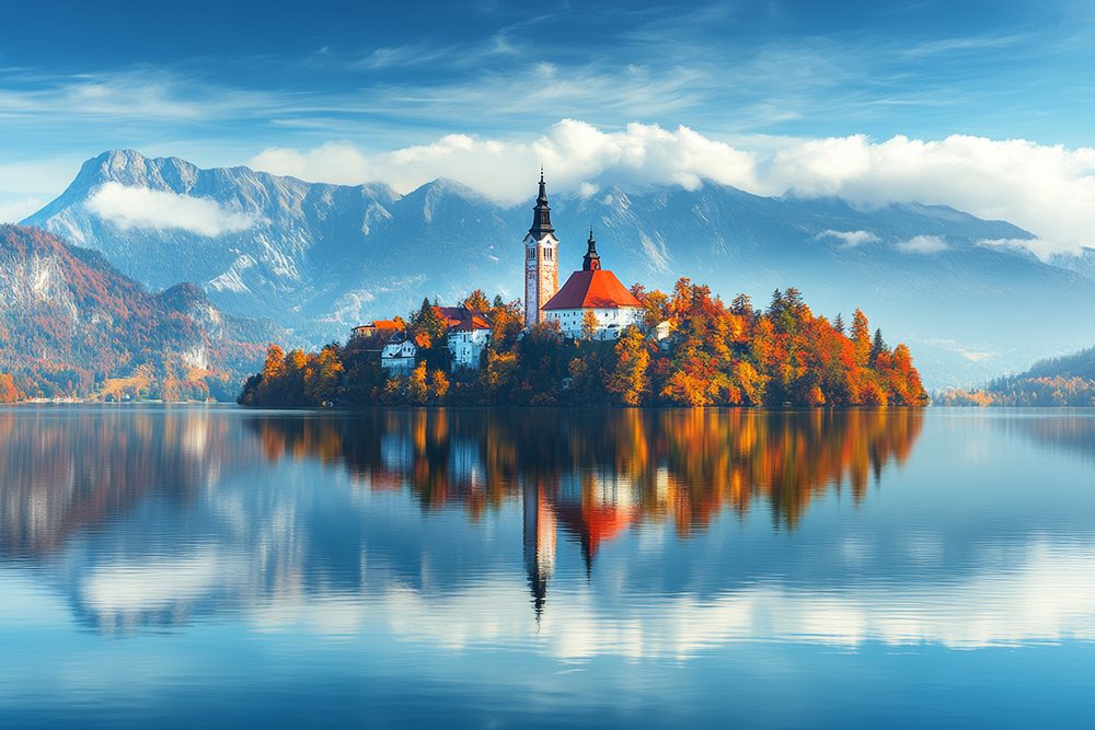 Lake Bled, Slovenia in The Balkans