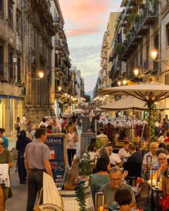 Dining Al Fresco in Catania.