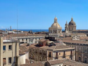 View from the top of Chisea di San Giuliana in Catania