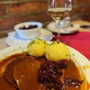 Dinner at Goldenes Posthorn in Nuremberg