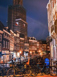 The streets of Utrecht in the Netherlands