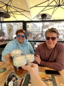 Beer in Prague with Tami and Ron