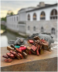 Butchers Bridge in Ljubljana Slovenia