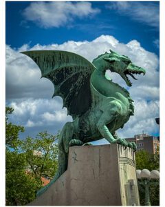 Dragon Bridge in Ljubljana Slovenia
