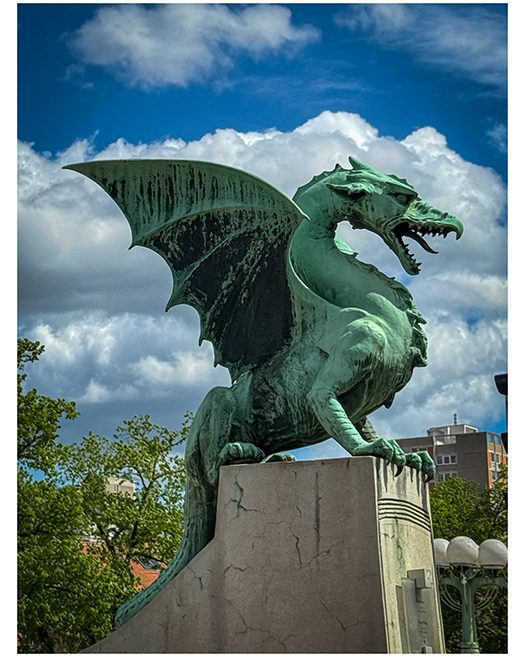 Dragon Bridge in Ljubljana Slovenia