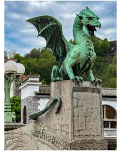 Dragon Bridge in Ljubljana Slovenia