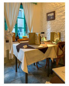 Inside Restaurant Mondo in Motovun