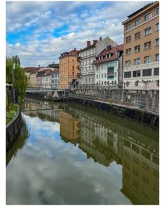 Along the canals of Ljubljana Slovenia