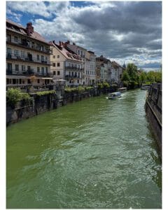 The canals of Ljubljana Slovenia