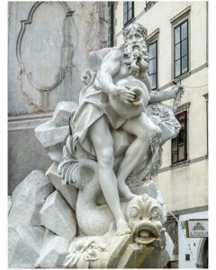Robba Fountain detail Ljubljana Slovenia