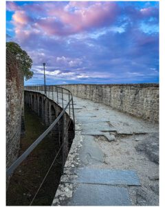 Sunset on the walls of Motovun