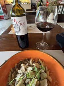 Pasta with prosciutto and truffle