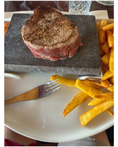 Beef Tenderloin on Hot Stone at Pumperala
