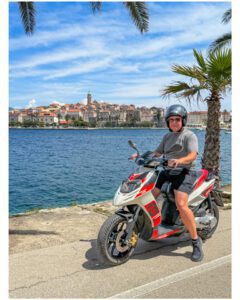 Exploring Korčula by scooter
