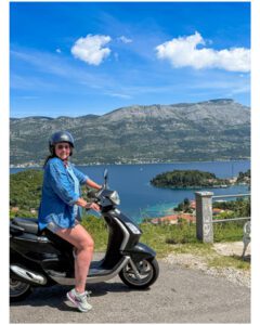Exploring Korčula by scooter
