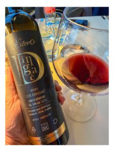 A local wine for our meal at Panorama