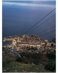 Night falls over Dubrovnik